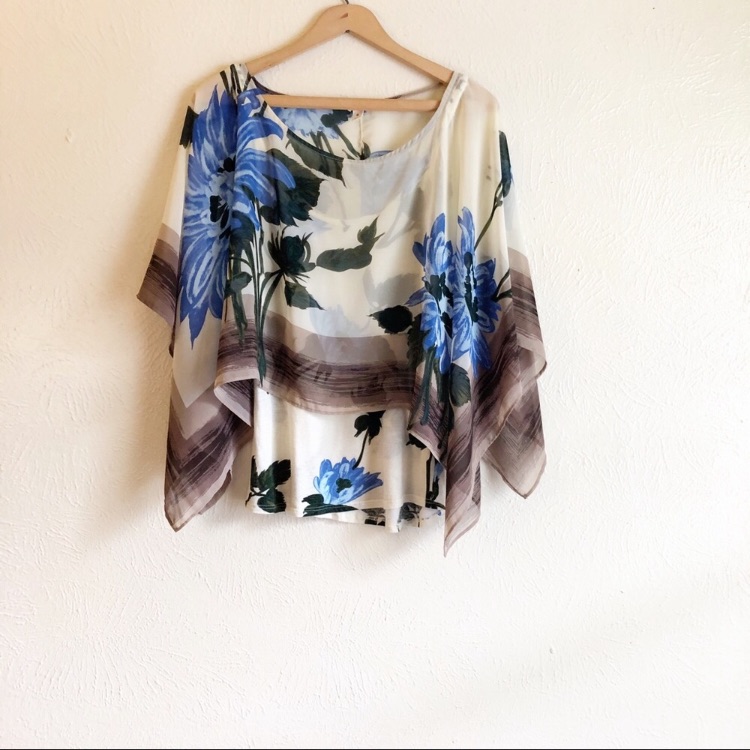 Anthro Tiny Abjure Floral Overlay Blouse